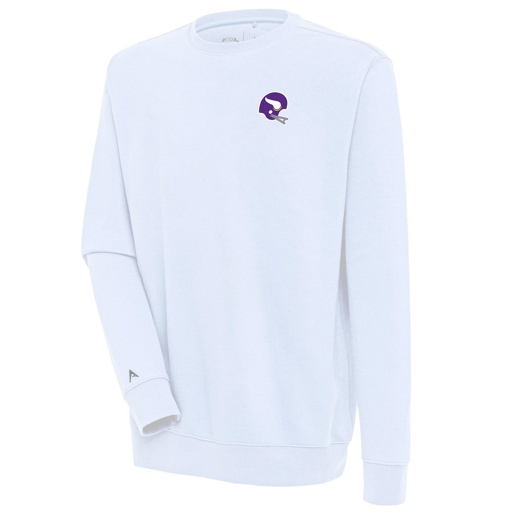 Minnesota Vikings Antigua Victory Crewneck Pullover Sweatshirt - White - NFL