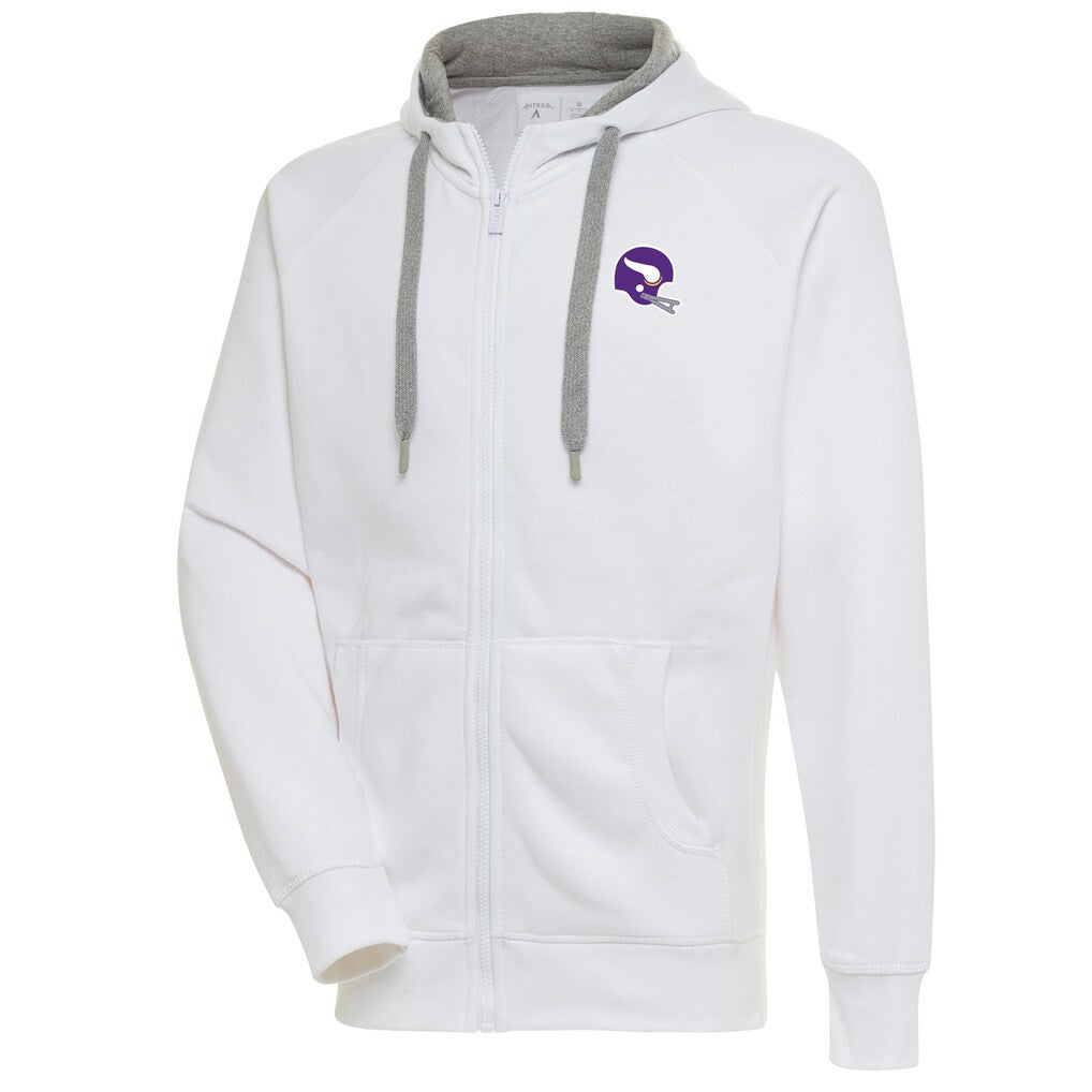 Minnesota Vikings Antigua Victory Full-Zip Hoodie - White - NFL