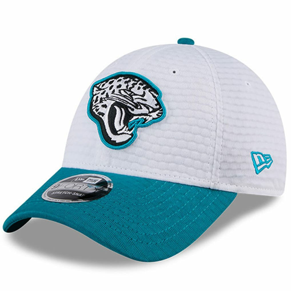 Jacksonville Jaguars New Era 2024 NFL Training Camp 9FORTY Adjustable Hat - White/Teal - NFL