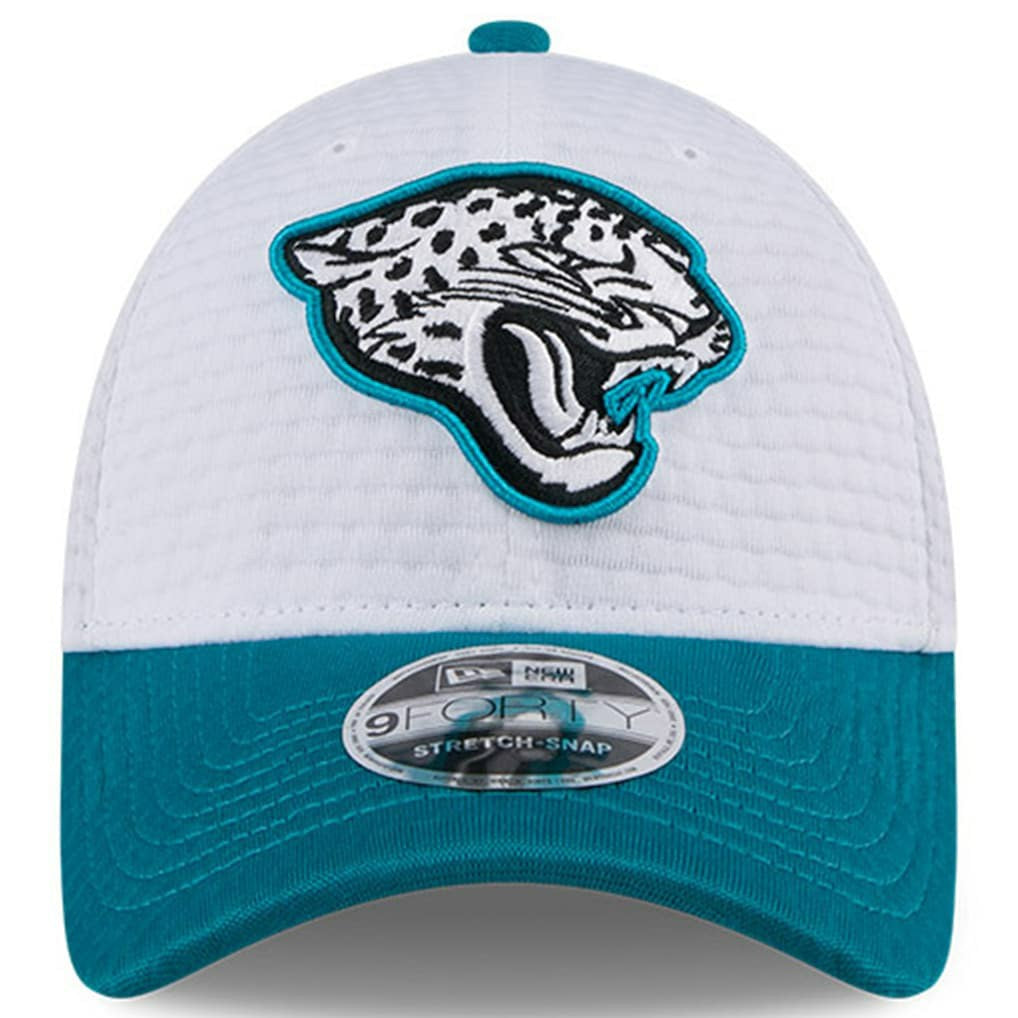 Jacksonville Jaguars New Era 2024 NFL Training Camp 9FORTY Adjustable Hat - White/Teal - NFL