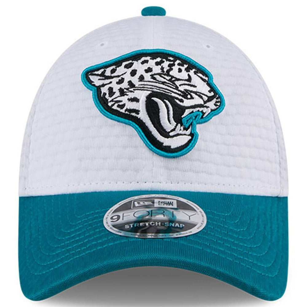 Jacksonville Jaguars New Era 2024 NFL Training Camp 9FORTY Adjustable Hat - White/Teal - NFL