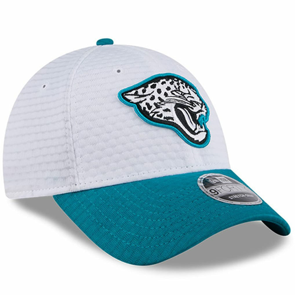 Jacksonville Jaguars New Era 2024 NFL Training Camp 9FORTY Adjustable Hat - White/Teal - NFL