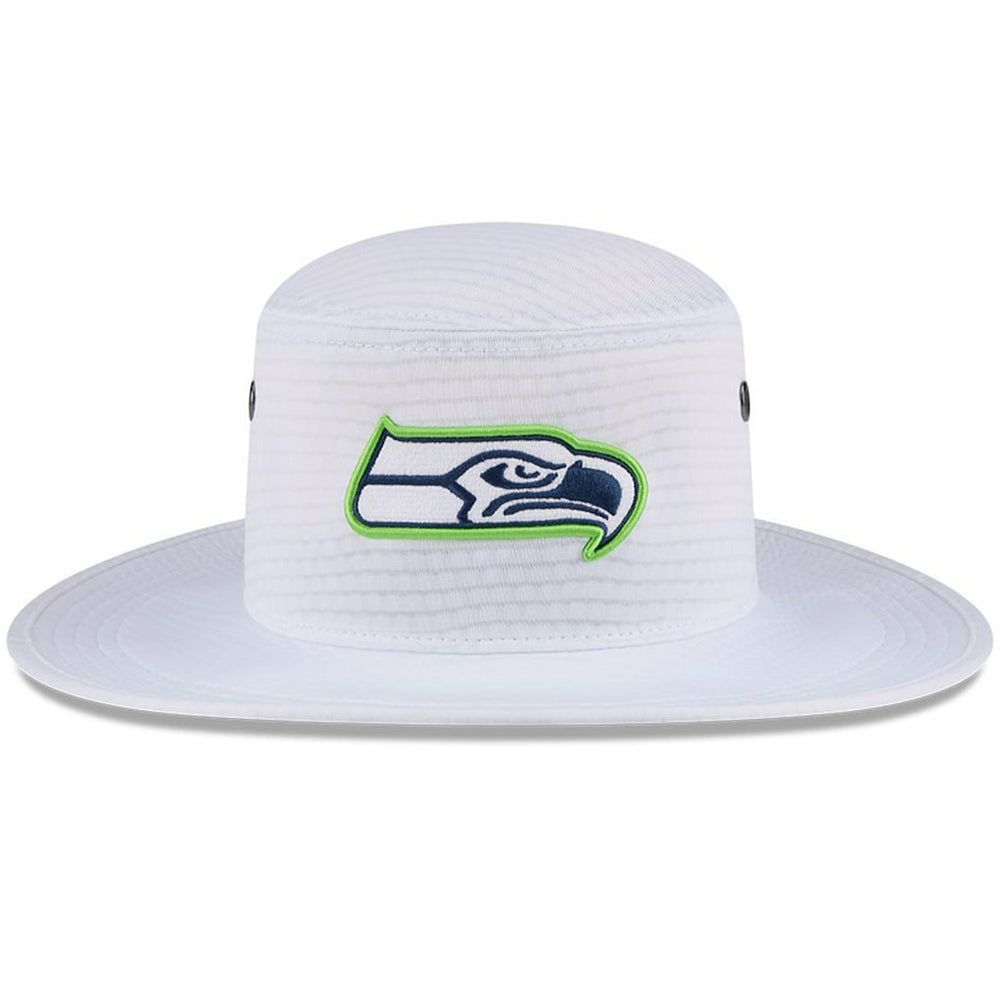 Seattle Seahawks New Era 2024 NFL Training Camp Panama Bucket Hat - White - NFL