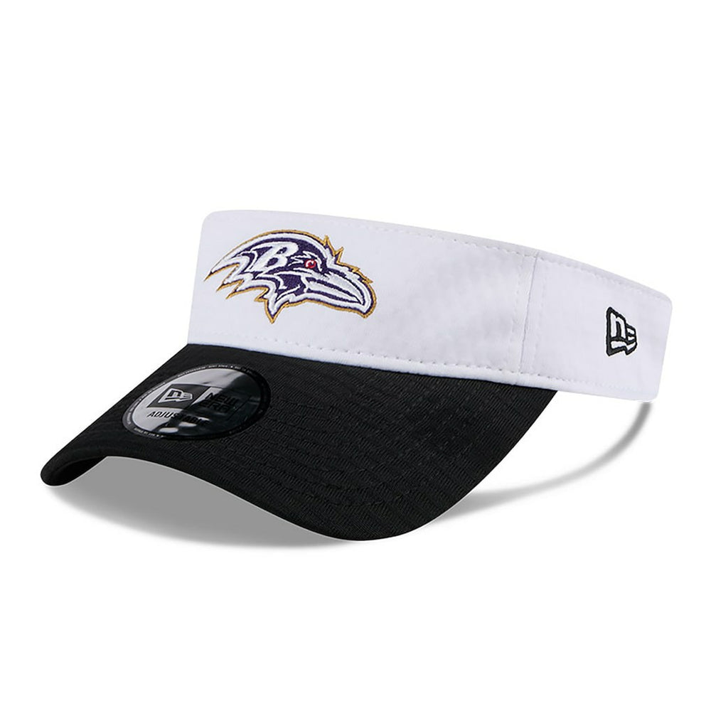Baltimore Ravens New Era 2024 NFL Training Camp Adjustable Visor - White/Black - NFL