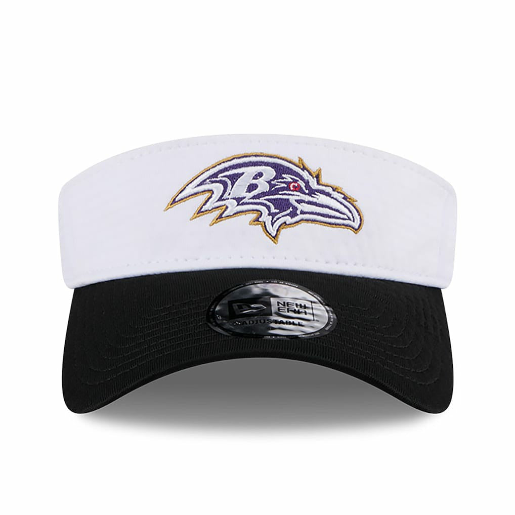Baltimore Ravens New Era 2024 NFL Training Camp Adjustable Visor - White/Black - NFL