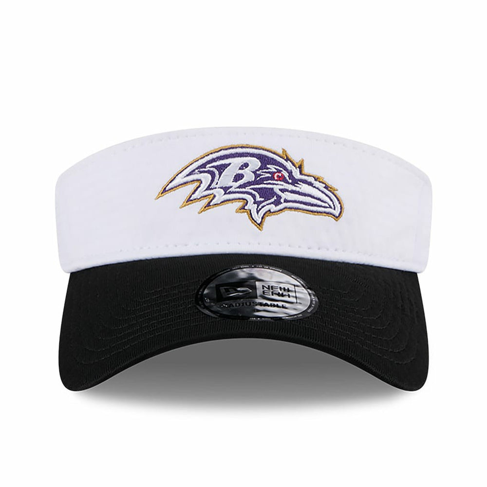 Baltimore Ravens New Era 2024 NFL Training Camp Adjustable Visor - White/Black - NFL