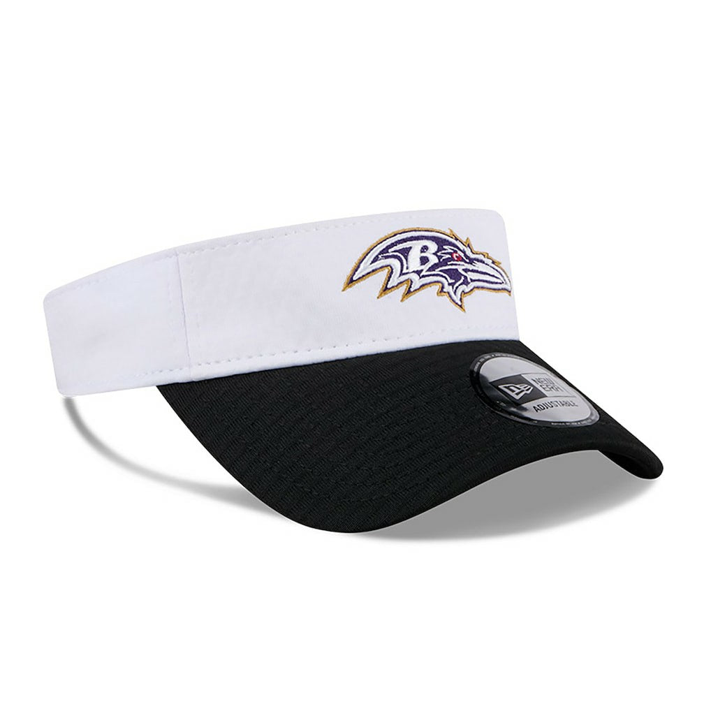 Baltimore Ravens New Era 2024 NFL Training Camp Adjustable Visor - White/Black - NFL