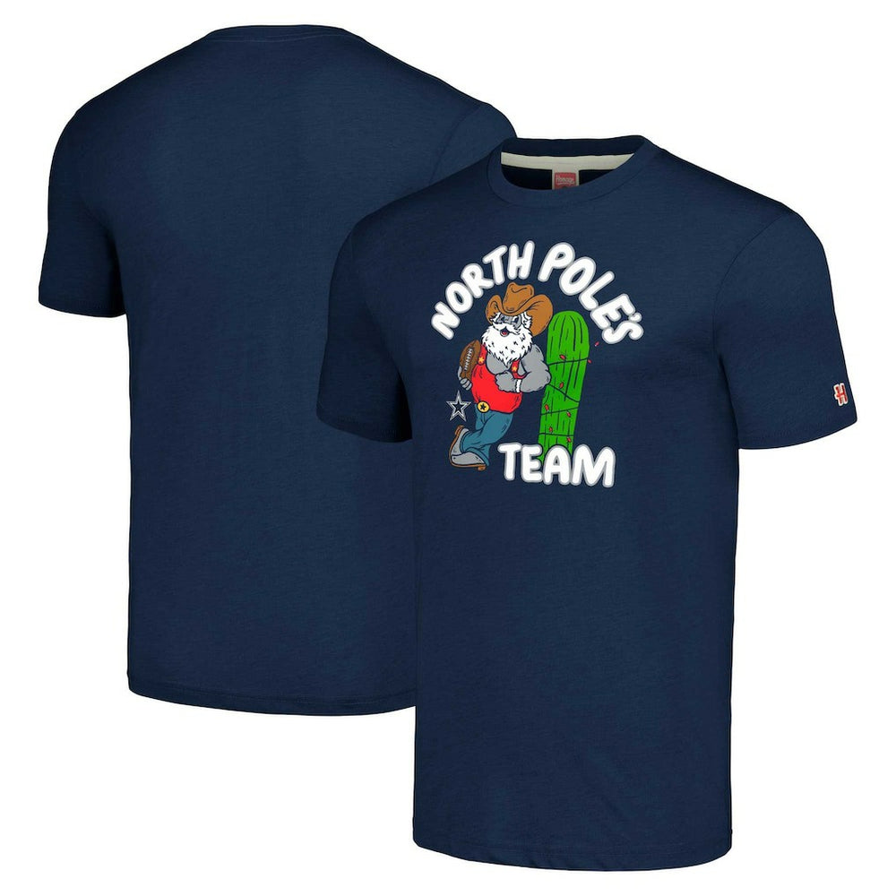 Dallas Cowboys Homage Unisex Holiday Tri-Blend T-Shirt - Navy - NFL
