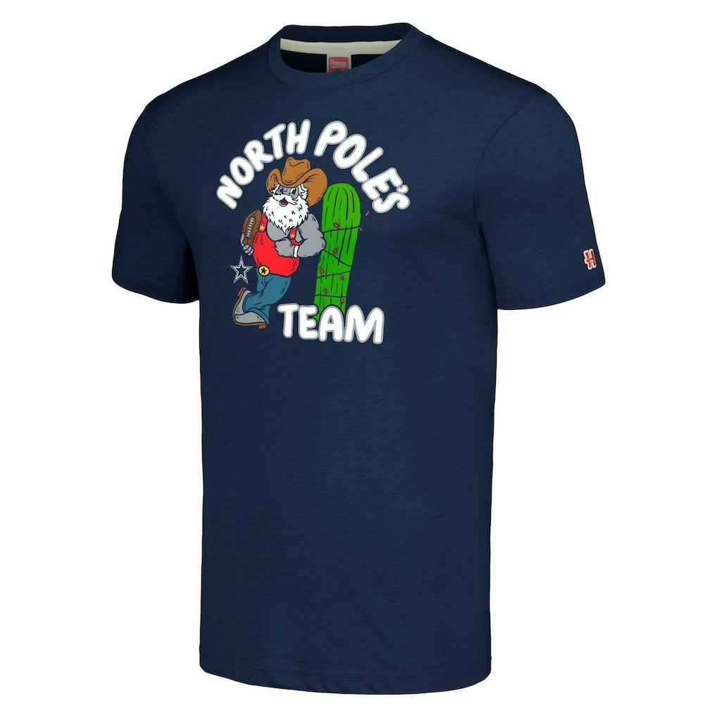 Dallas Cowboys Homage Unisex Holiday Tri-Blend T-Shirt - Navy - NFL