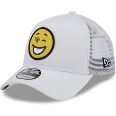 Jacksonville Jaguars New Era Happy A-Frame Trucker 9FORTY Snapback Hat - White - NFL