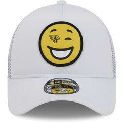 Jacksonville Jaguars New Era Happy A-Frame Trucker 9FORTY Snapback Hat - White - NFL