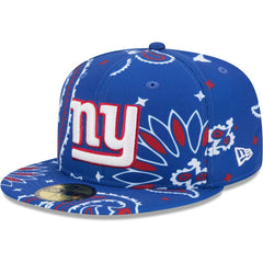 New York Giants New Era Paisley 59FIFTY Fitted Hat - Royal - NFL