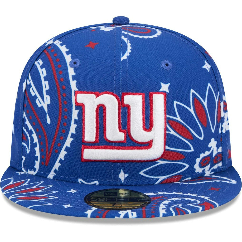 New York Giants New Era Paisley 59FIFTY Fitted Hat - Royal - NFL