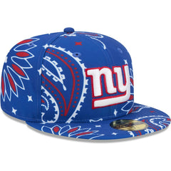 New York Giants New Era Paisley 59FIFTY Fitted Hat - Royal - NFL