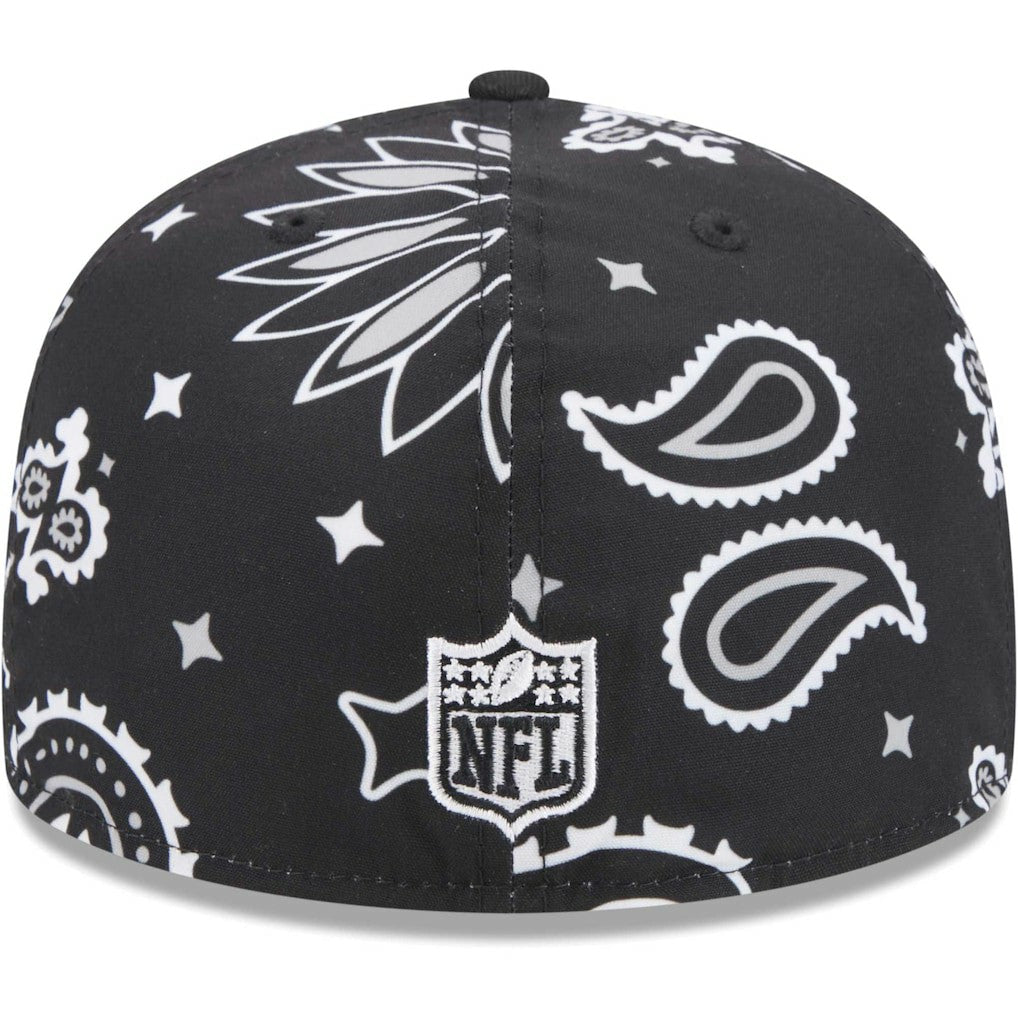Las Vegas Raiders New Era Paisley 59FIFTY Fitted Hat - Black - NFL