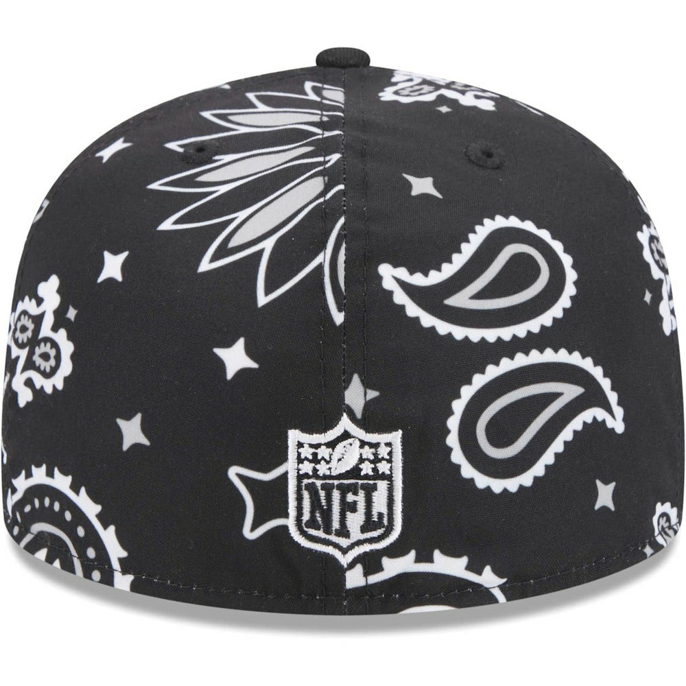 Las Vegas Raiders New Era Paisley 59FIFTY Fitted Hat - Black - NFL