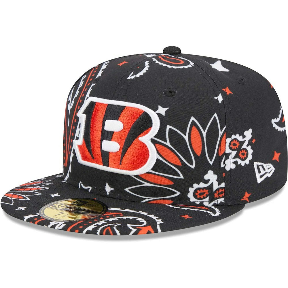 Cincinnati Bengals New Era Paisley 59FIFTY Fitted Hat - Black - NFL