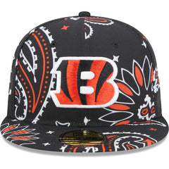 Cincinnati Bengals New Era Paisley 59FIFTY Fitted Hat - Black - NFL