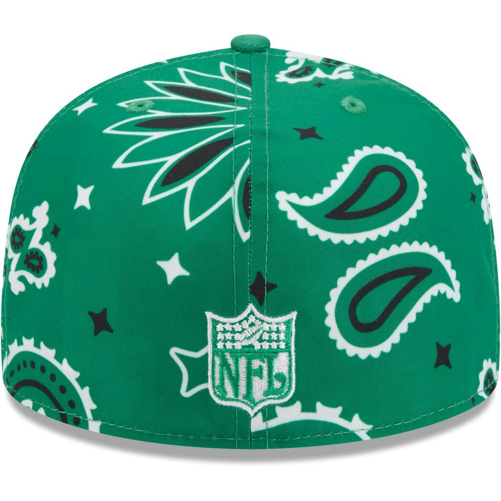 Philadelphia Eagles New Era Throwback Paisley 59FIFTY Fitted Hat - Kelly Green - NFL
