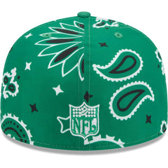 Philadelphia Eagles New Era Throwback Paisley 59FIFTY Fitted Hat - Kelly Green - NFL