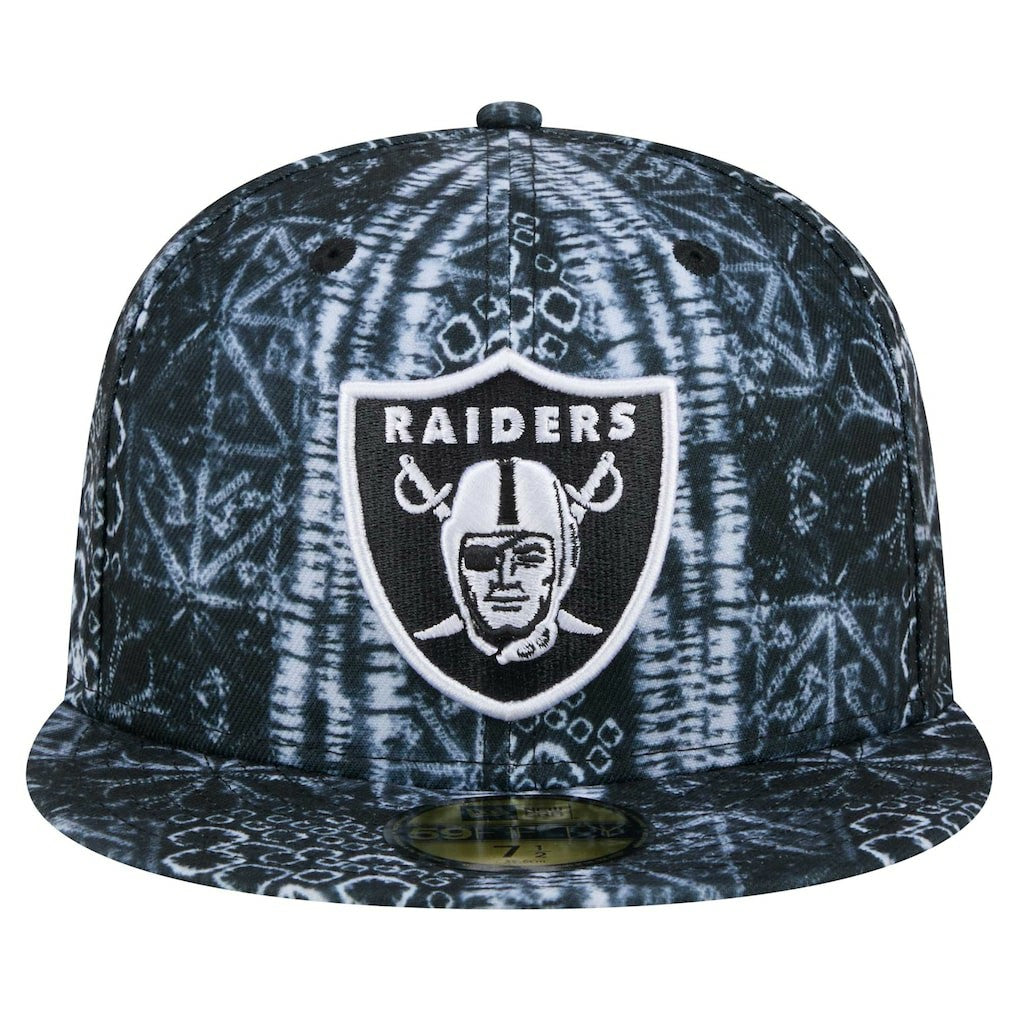 Las Vegas Raiders New Era Shibori 59FIFTY Fitted Hat - Black - NFL