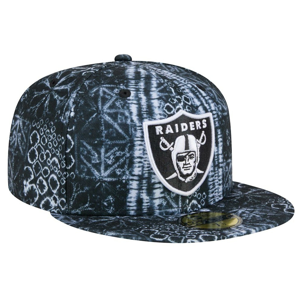 Las Vegas Raiders New Era Shibori 59FIFTY Fitted Hat - Black - NFL