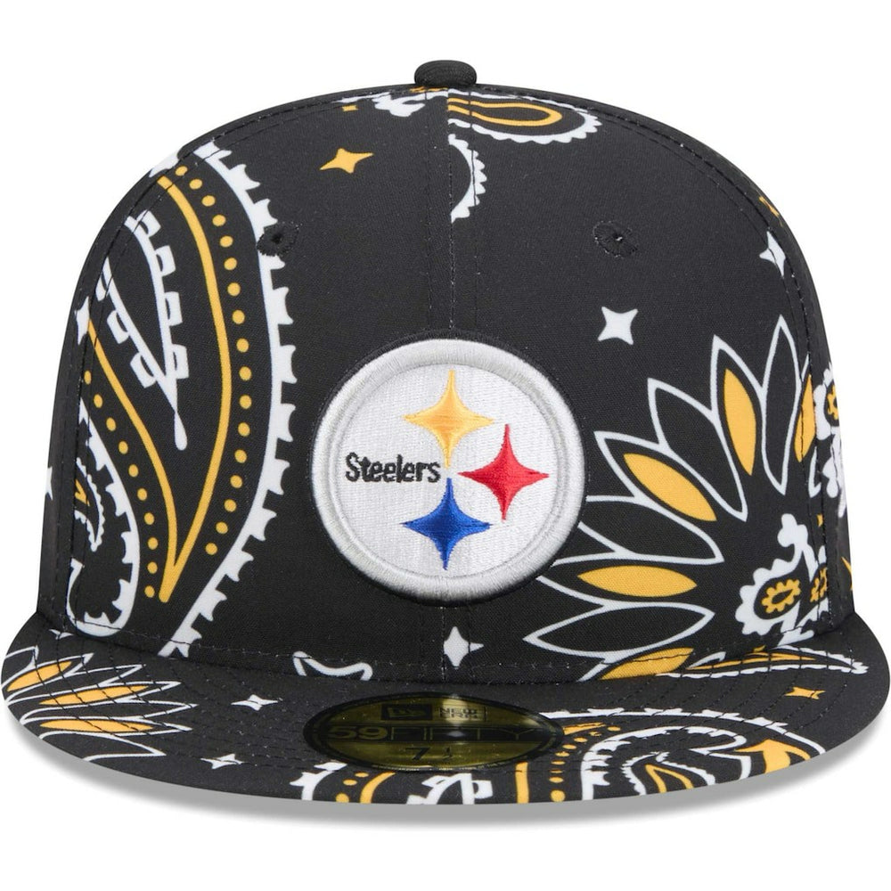 Pittsburgh Steelers New Era Paisley 59FIFTY Fitted Hat - Black - NFL