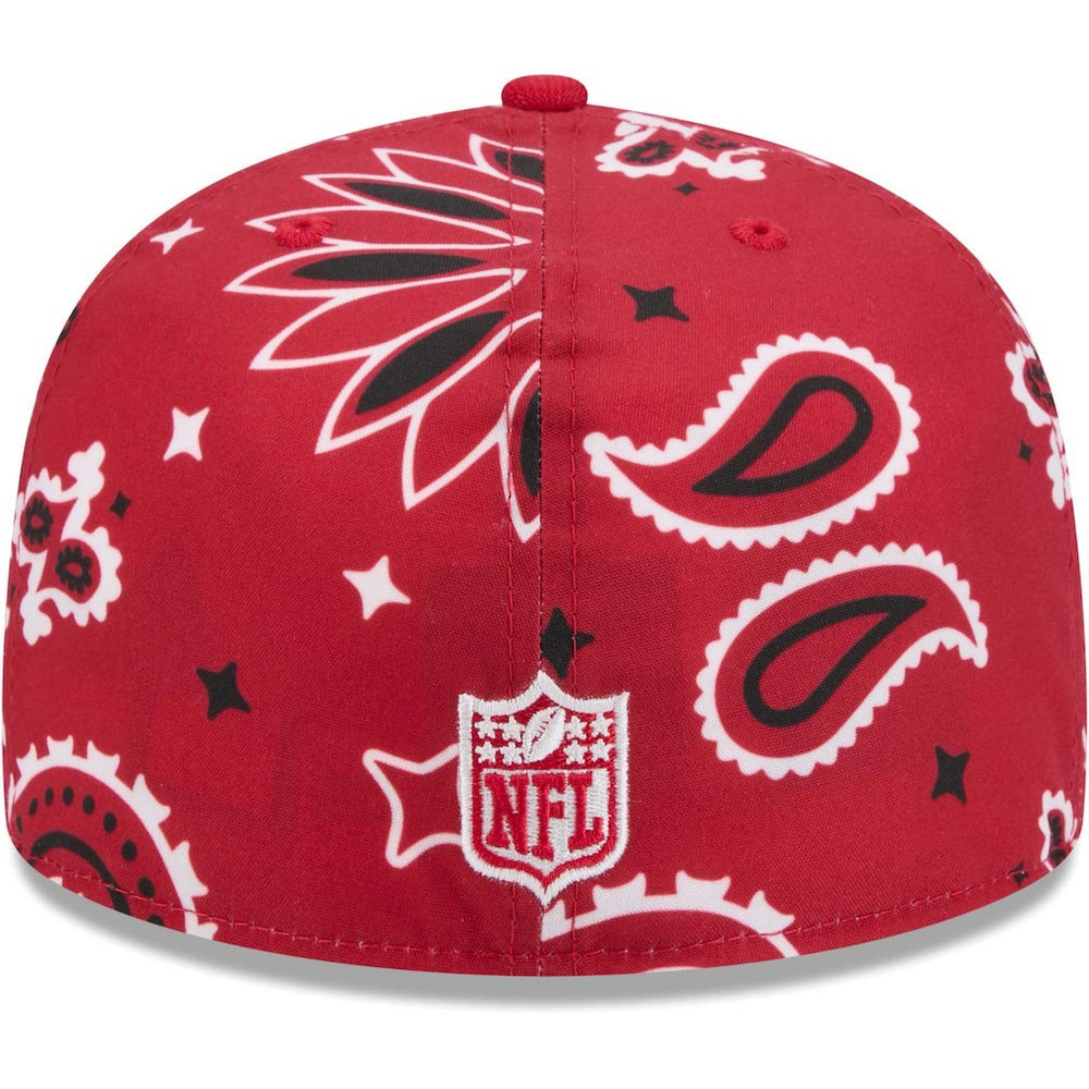 San Francisco 49ers New Era Paisley 59FIFTY Fitted Hat - Scarlet - NFL