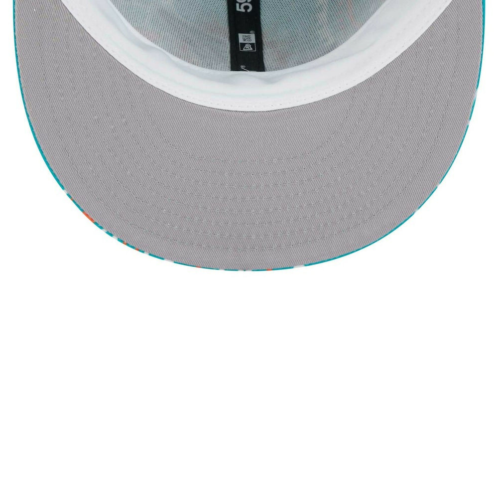 Miami Dolphins New Era Paisley 59FIFTY Fitted Hat - Aqua - NFL