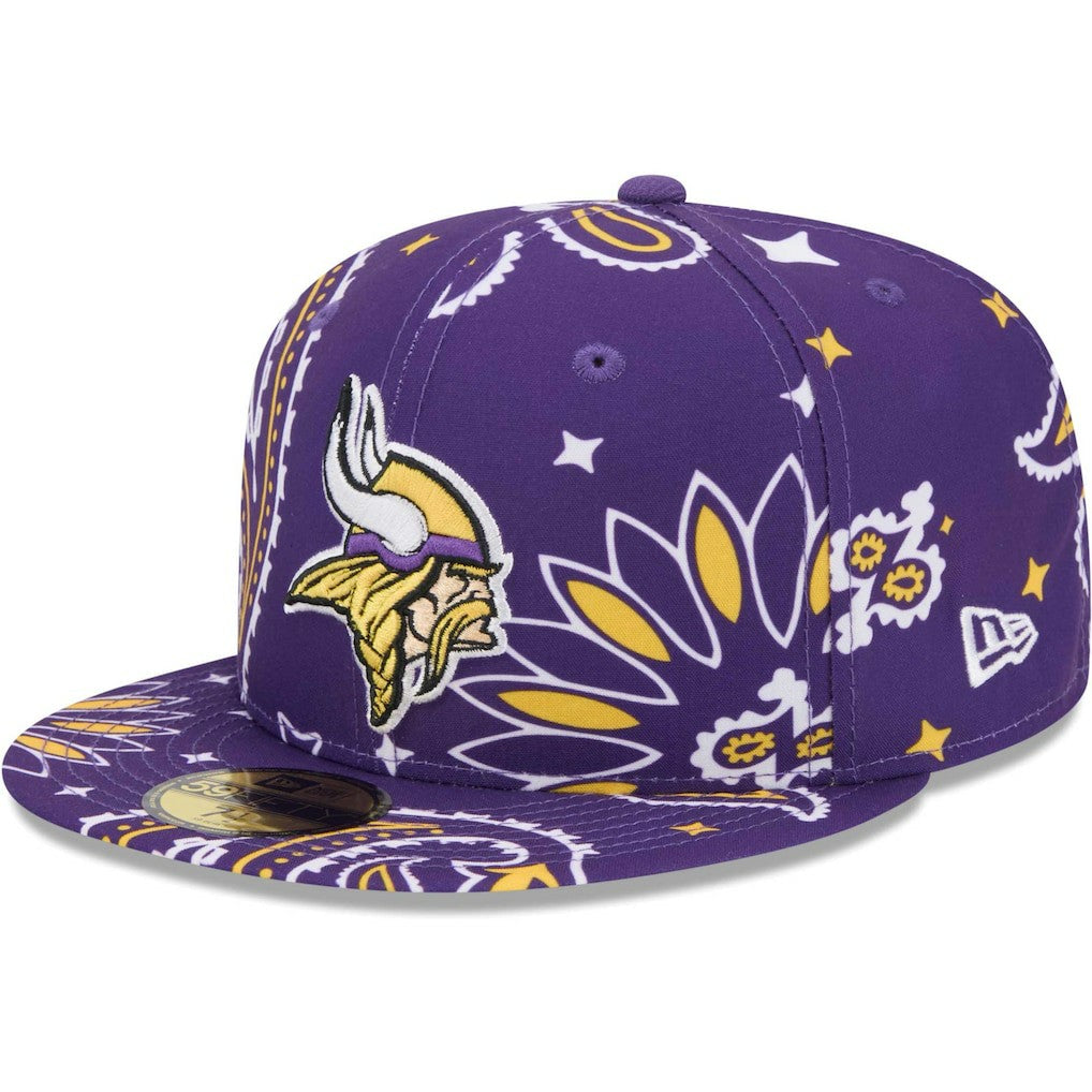 Minnesota Vikings New Era Paisley 59FIFTY Fitted Hat - Purple - NFL