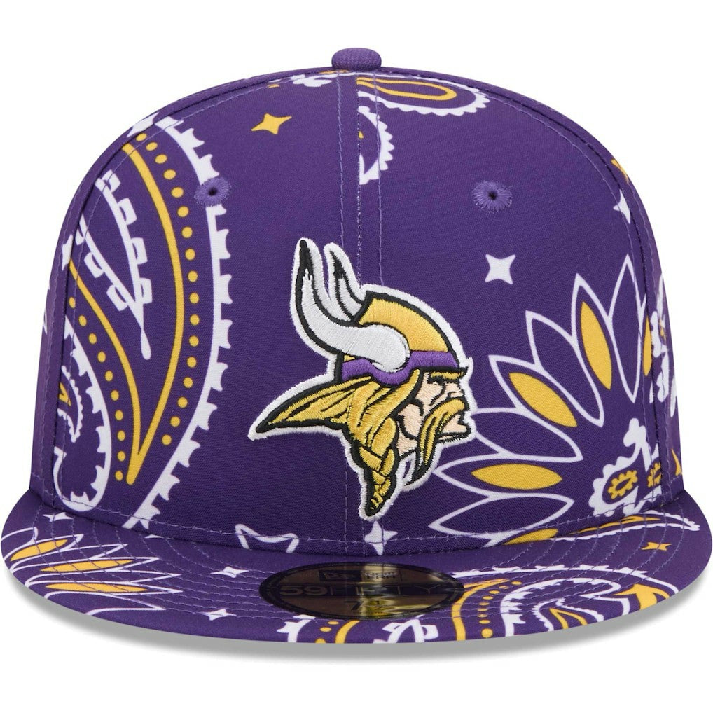 Minnesota Vikings New Era Paisley 59FIFTY Fitted Hat - Purple - NFL