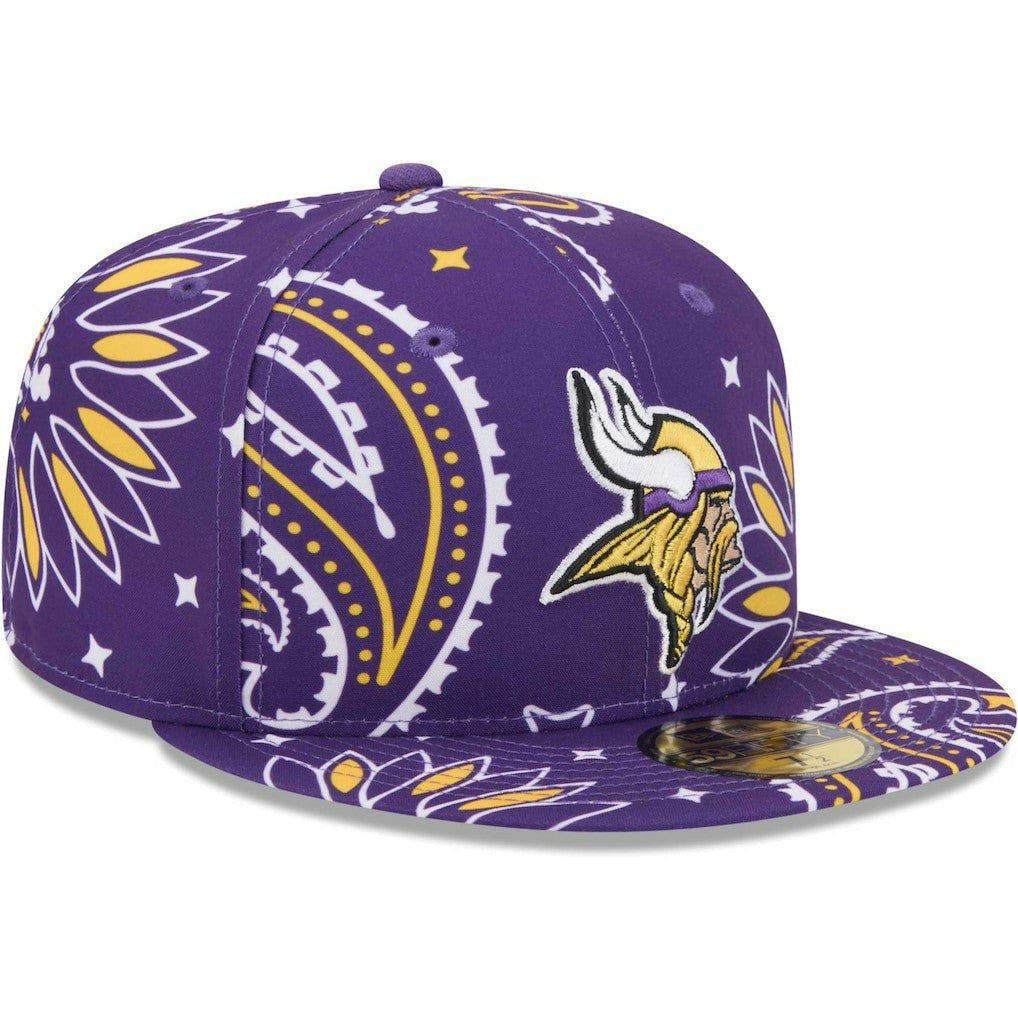 Minnesota Vikings New Era Paisley 59FIFTY Fitted Hat - Purple - NFL