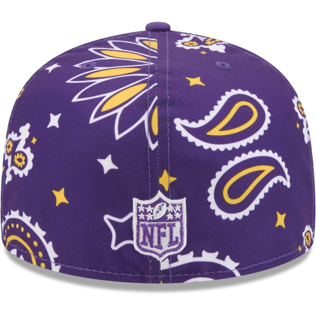Minnesota Vikings New Era Paisley 59FIFTY Fitted Hat - Purple - NFL