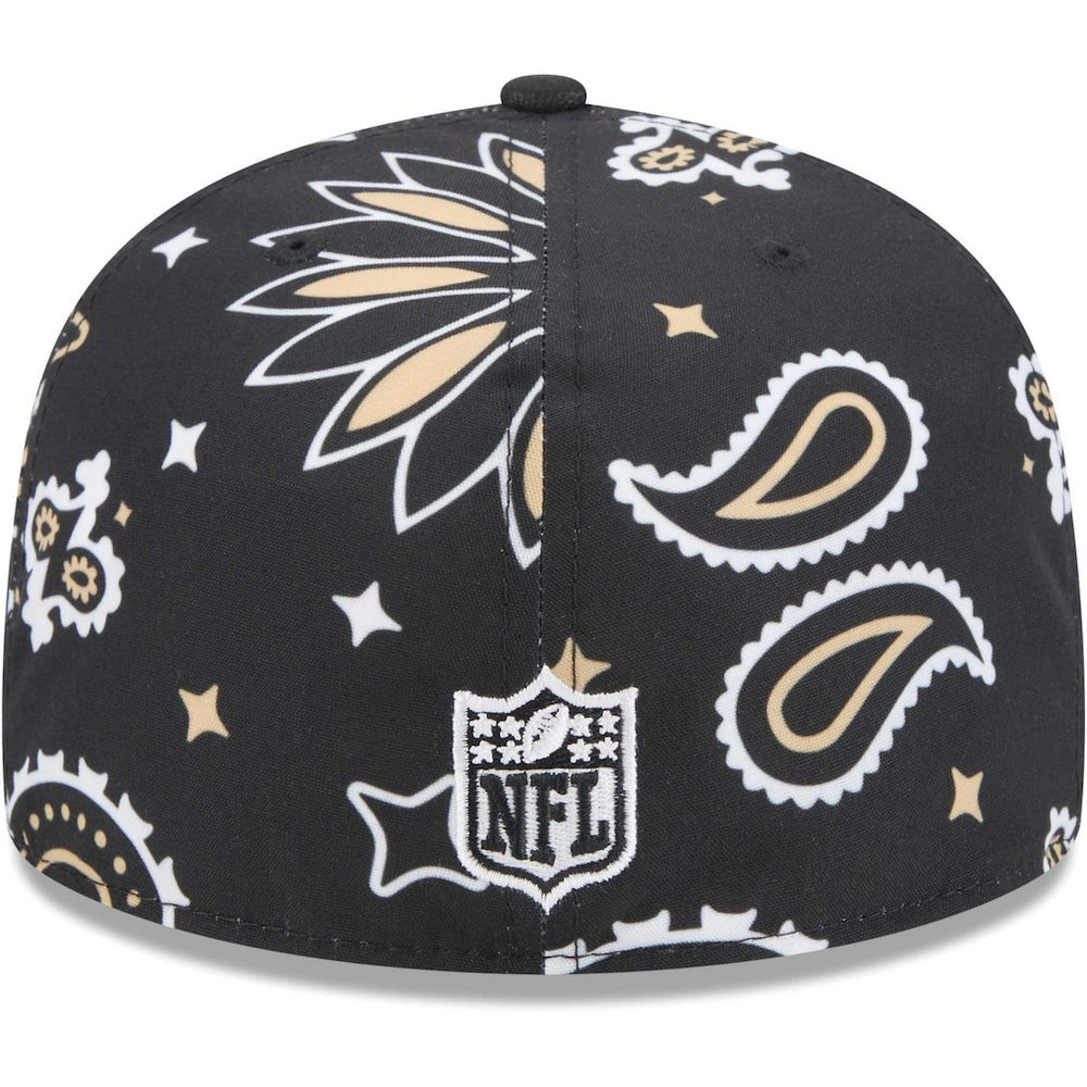 New Orleans Saints New Era Paisley 59FIFTY Fitted Hat - Black - NFL