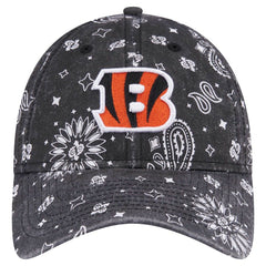 Cincinnati Bengals New Era Women's Paisley 9TWENTY Adjustable Hat - Black - NFL