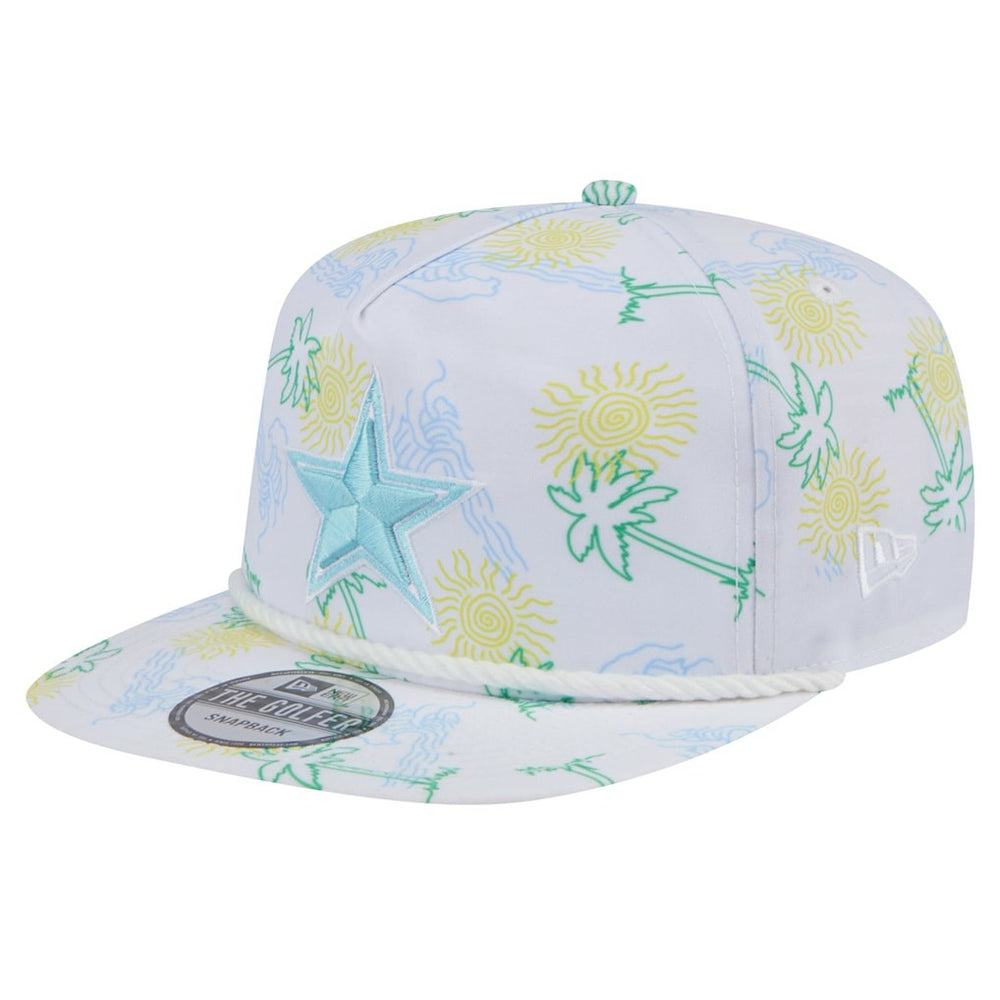 Dallas Cowboys New Era Vacay Golfer Snapback Hat - White - NFL