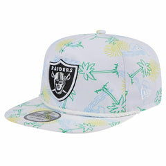 Las Vegas Raiders New Era Vacay Golfer Snapback Hat - White - NFL