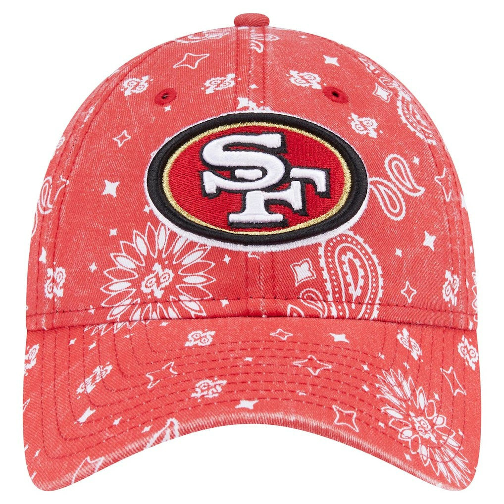 San Francisco 49ers New Era Women's Paisley 9TWENTY Adjustable Hat - Scarlet - NFL