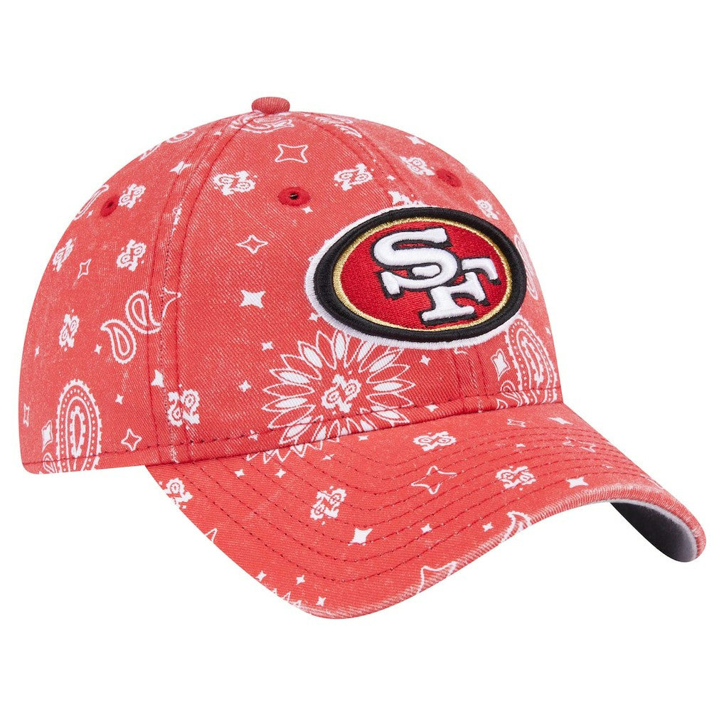 San Francisco 49ers New Era Women's Paisley 9TWENTY Adjustable Hat - Scarlet - NFL