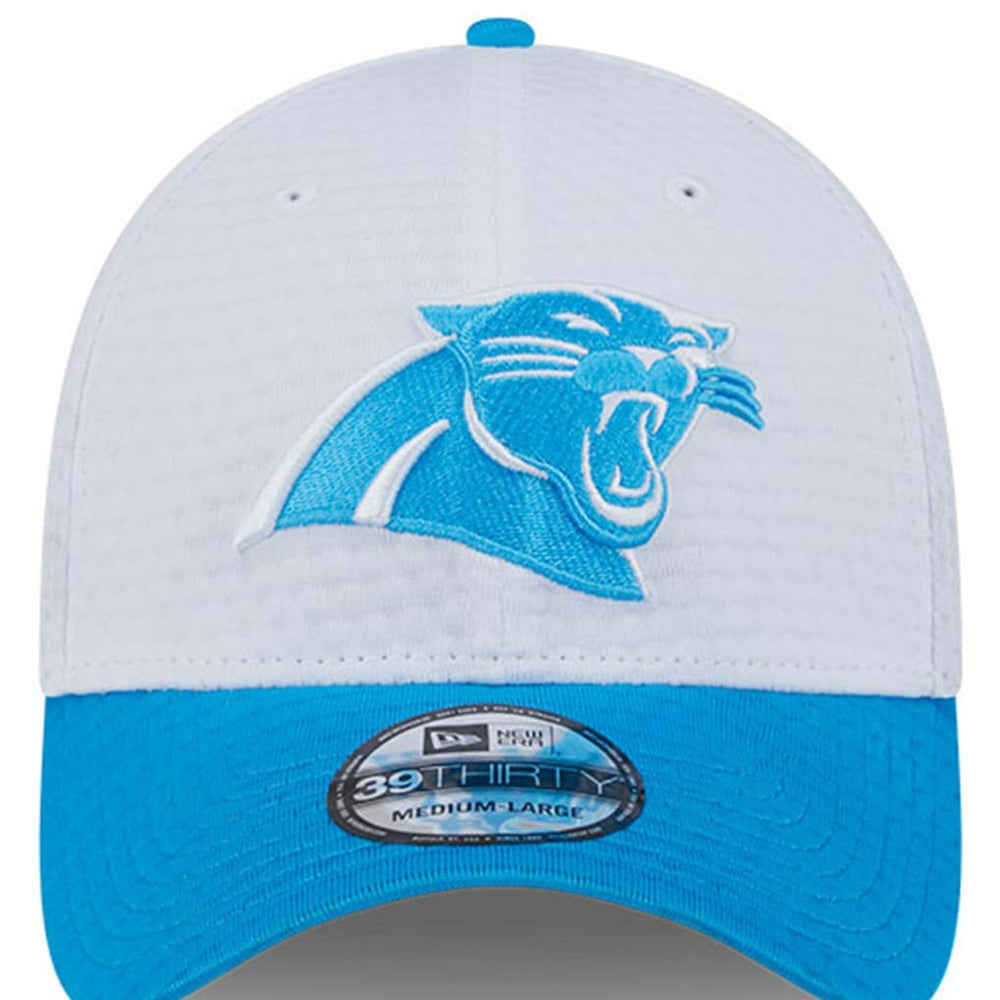Carolina Panthers New Era 2024 NFL Training Camp 39THIRTY Flex Hat - White/Blue - NFL