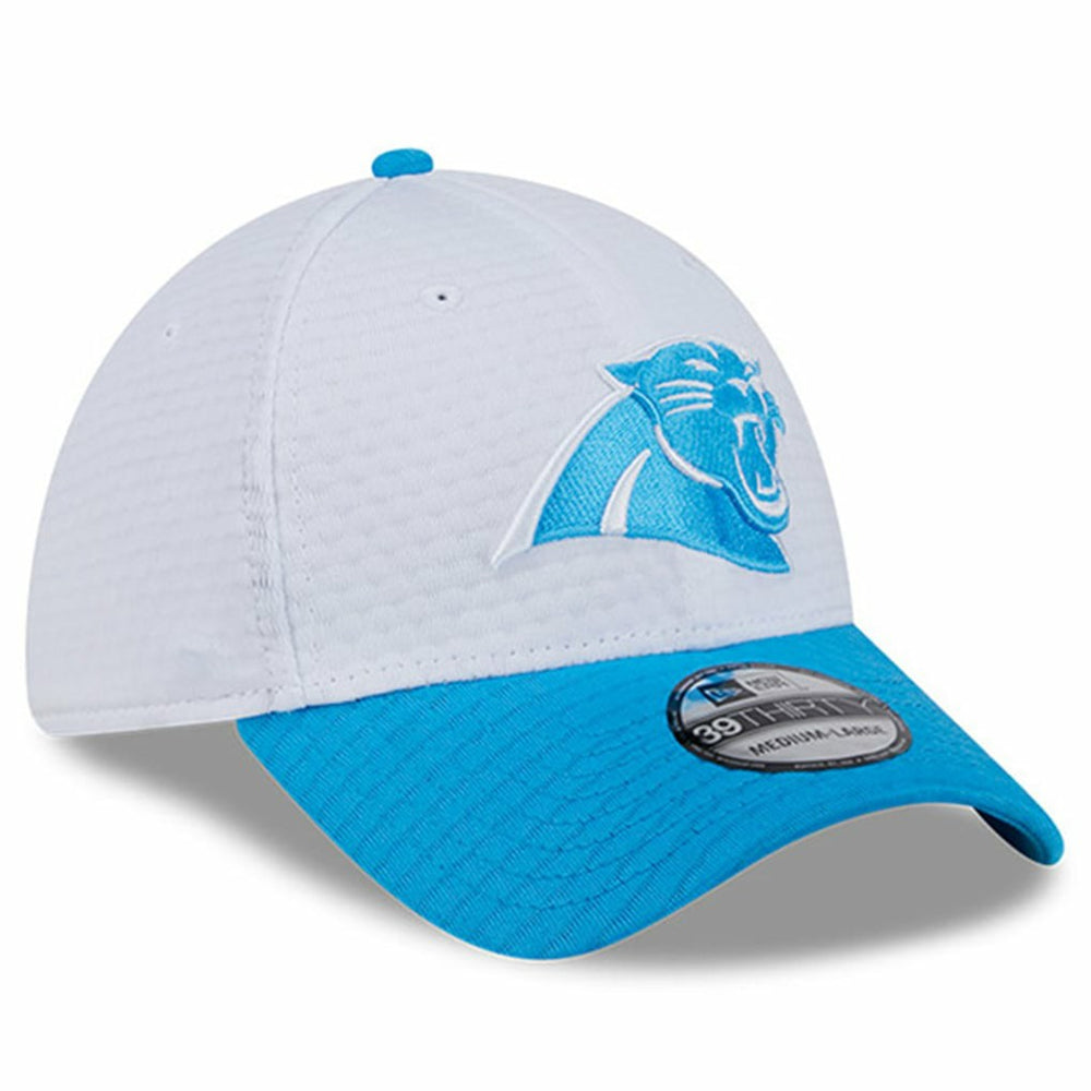 Carolina Panthers New Era 2024 NFL Training Camp 39THIRTY Flex Hat - White/Blue - NFL