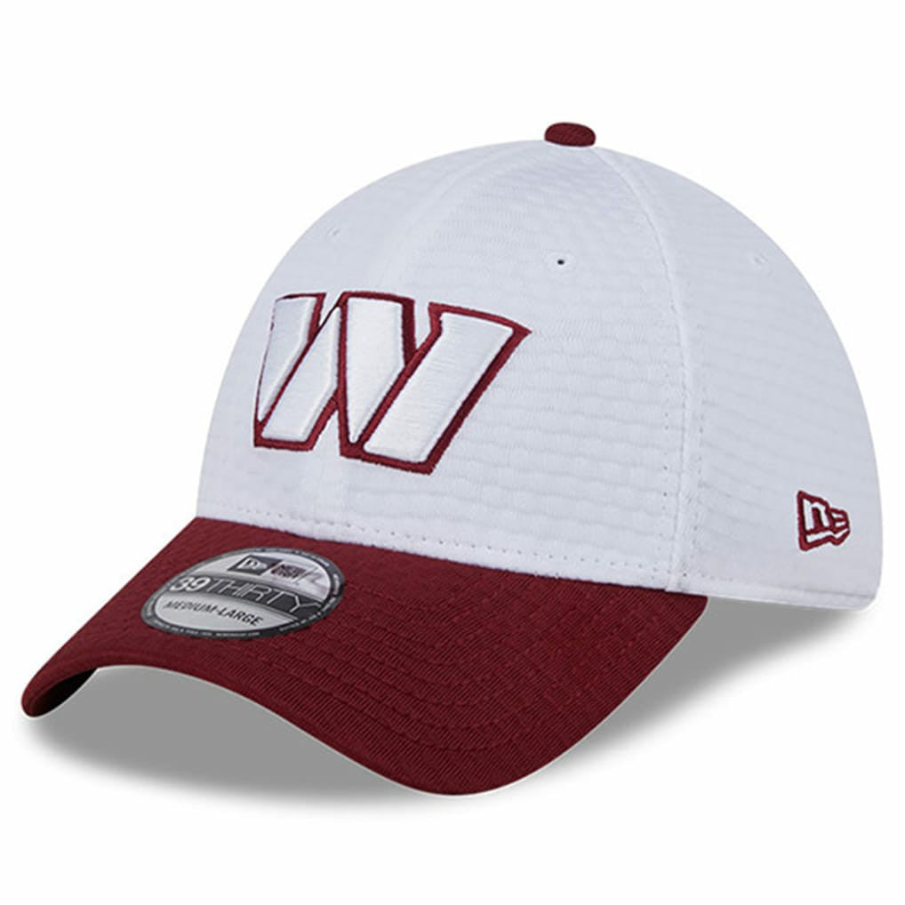 Washington Commanders New Era 2024 NFL Training Camp 39THIRTY Flex Hat - White/Burgundy - NFL