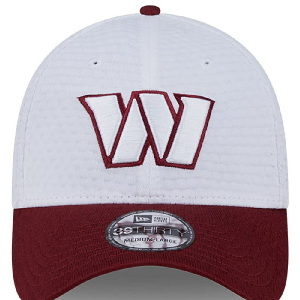 Washington Commanders New Era 2024 NFL Training Camp 39THIRTY Flex Hat - White/Burgundy - NFL