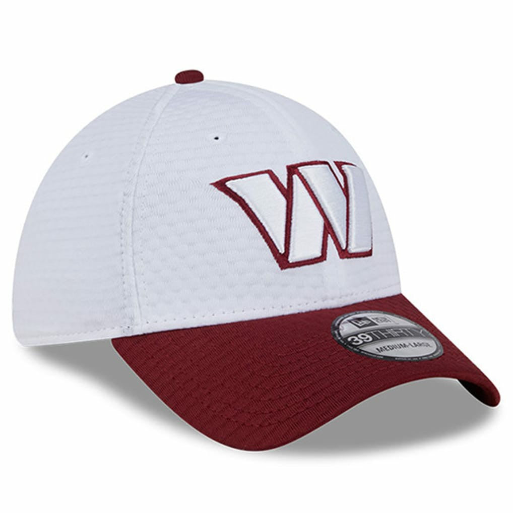 Washington Commanders New Era 2024 NFL Training Camp 39THIRTY Flex Hat - White/Burgundy - NFL