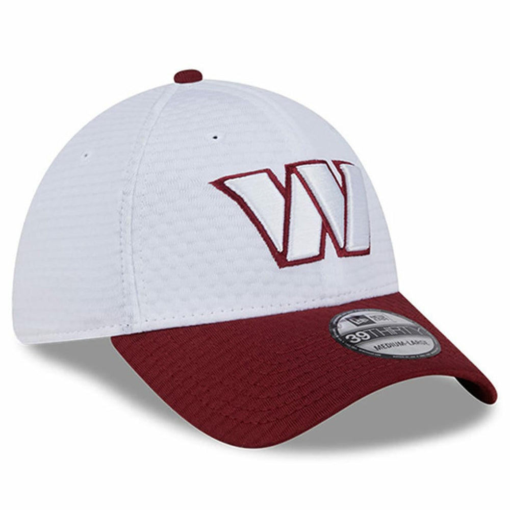 Washington Commanders New Era 2024 NFL Training Camp 39THIRTY Flex Hat - White/Burgundy - NFL