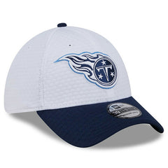 Tennessee Titans New Era 2024 NFL Training Camp 39THIRTY Flex Hat - White/Navy - NFL