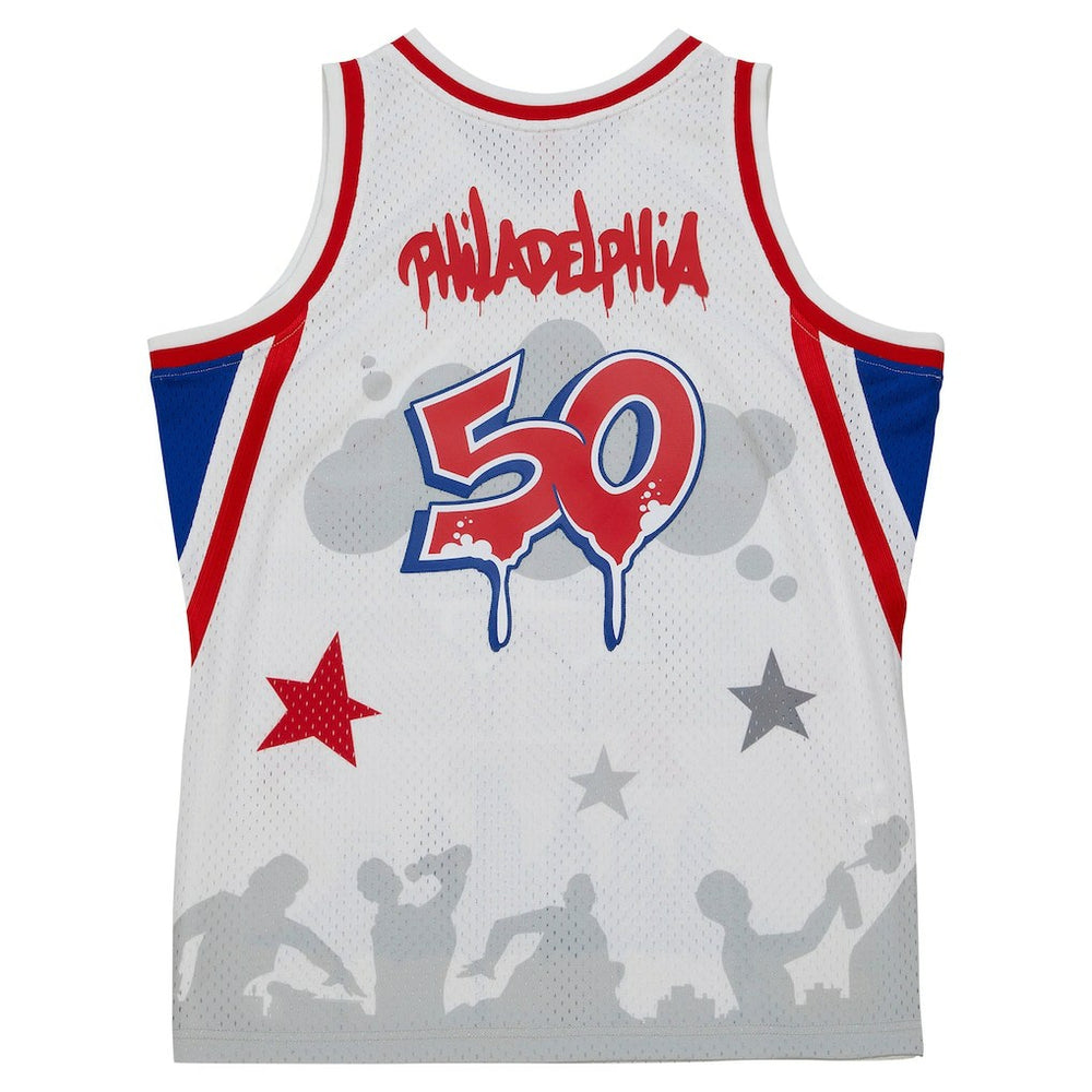 Mitchell & Ness Philadelphia 76ers x Tats Cru Hardwood Classics Fashion Jersey White