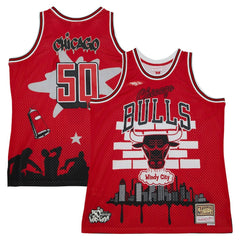 Mitchell & Ness Chicago Bulls x Tats Cru Hardwood Classics Fashion Jersey Red
