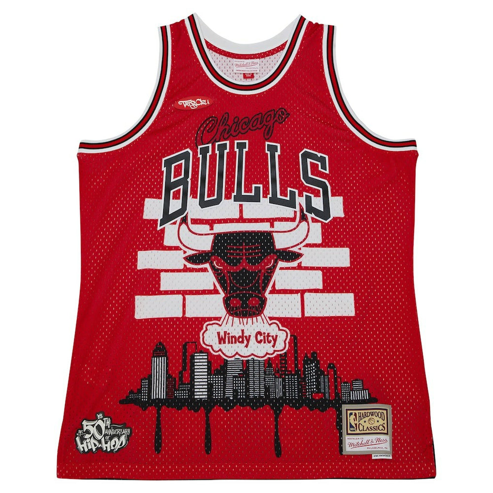 Mitchell & Ness Chicago Bulls x Tats Cru Hardwood Classics Fashion Jersey Red