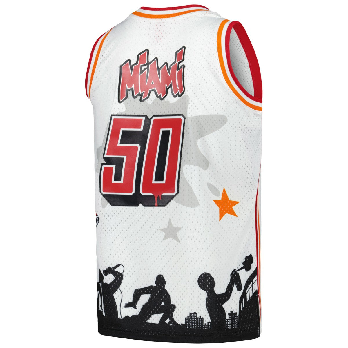 Mitchell & Ness Miami Heat x Tats Cru Hardwood Classics Fashion Jersey White